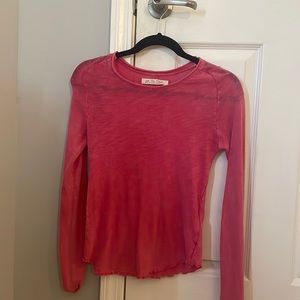 Free people hot pink long sleeve